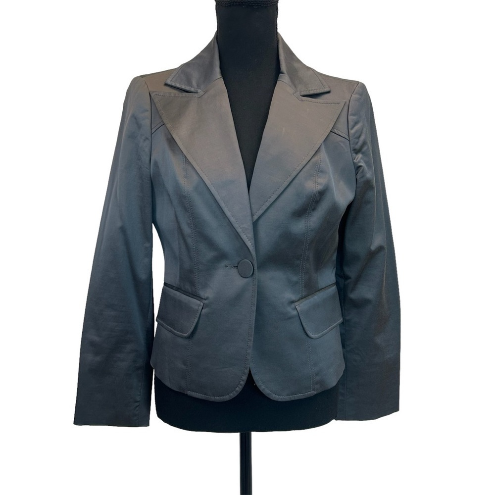Bebe gray single breasted blazer jacket Sz 8